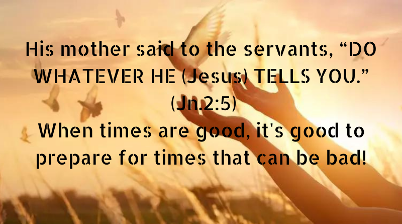 When times are good its good to prepare for times that can be bad